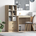 Bureau 115.5x50x127 cm Sonoma Eiken met 2 laden