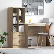 Bureau 115.5x50x127 cm Sonoma Eiken met 2 laden