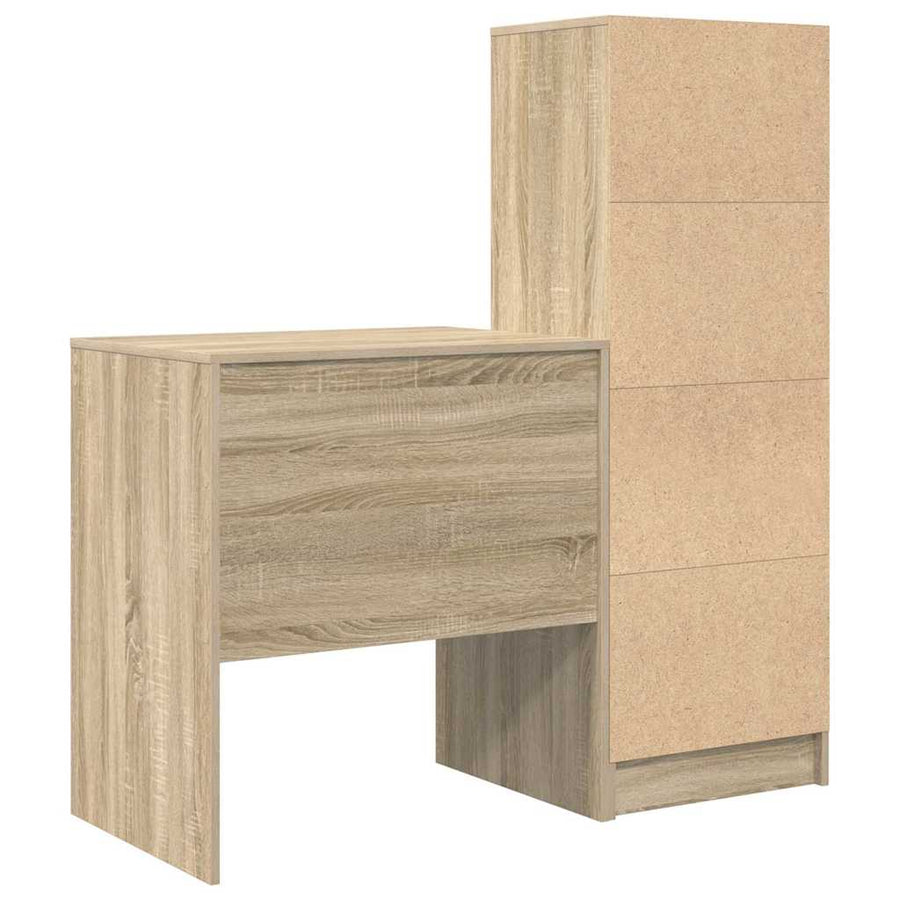 Bureau met lade 2 pcs Sonoma Eiken