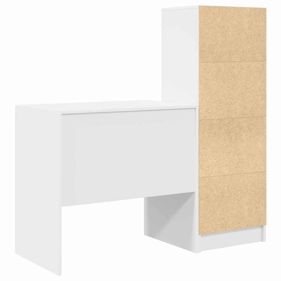 Bureau met lade 2 pcs Wit