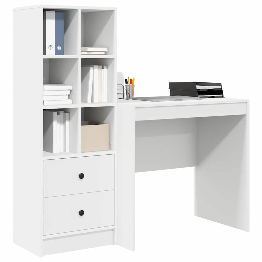 Bureau met lade 2 pcs Wit