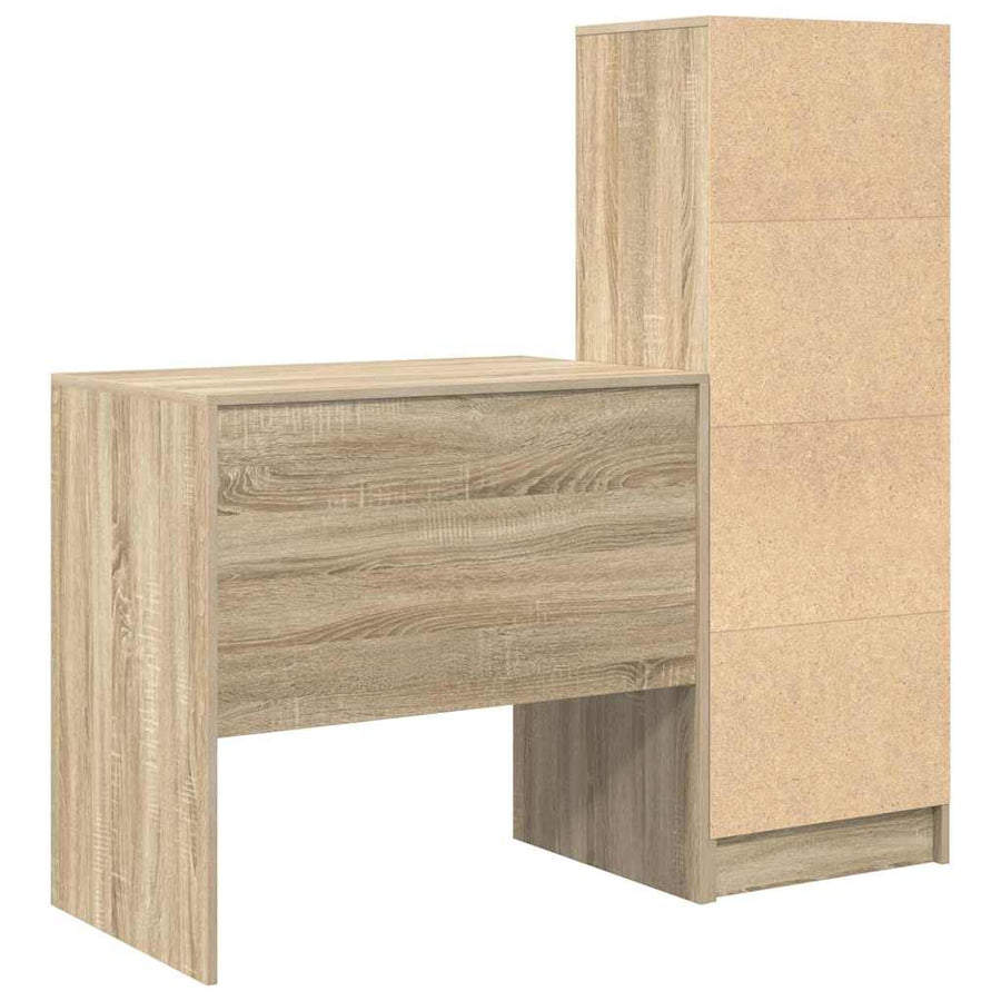 Bureau met lade 2 pcs Sonoma Eiken