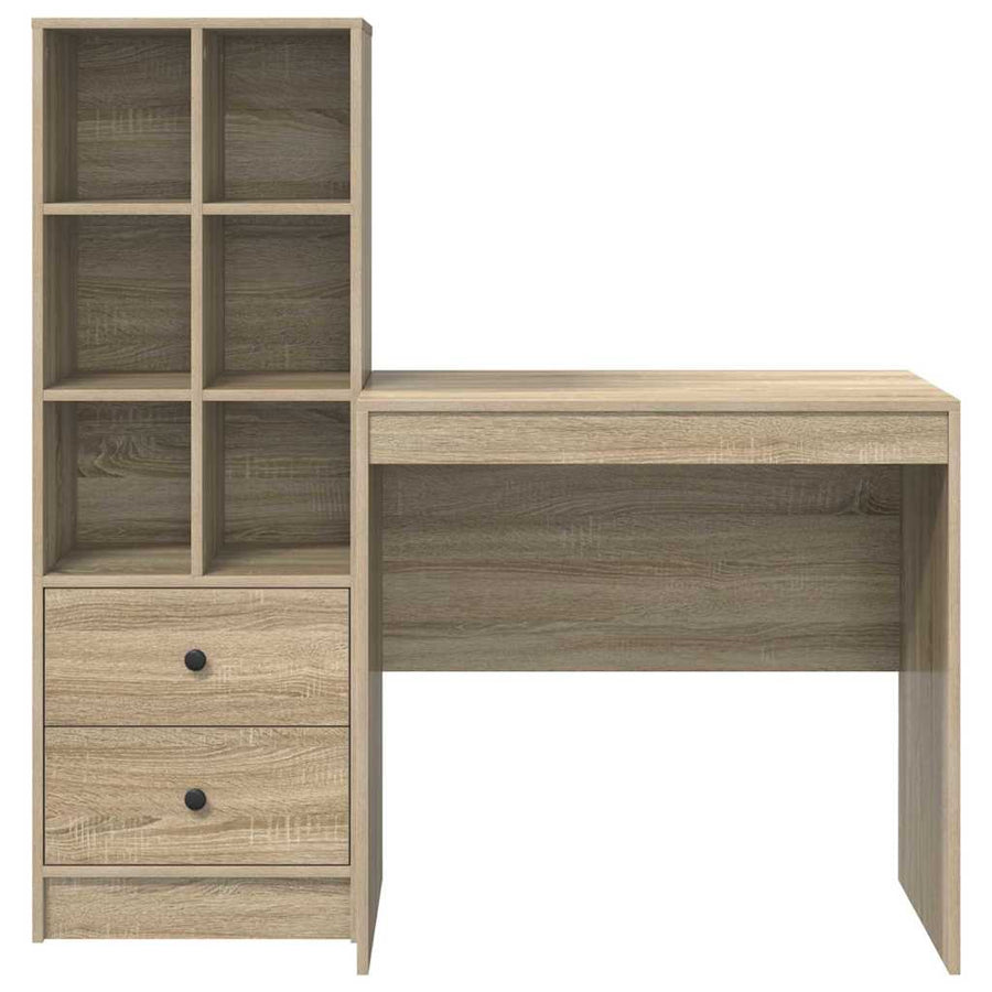 Bureau met lade 2 pcs Sonoma Eiken
