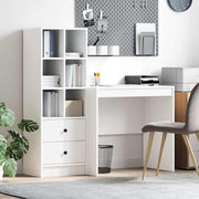 Bureau met lade 135,5x50x127 cm wit bewerkt hout