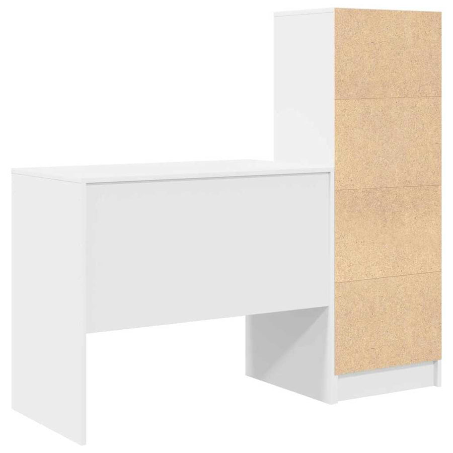 Bureau met lade 2 pcs Wit