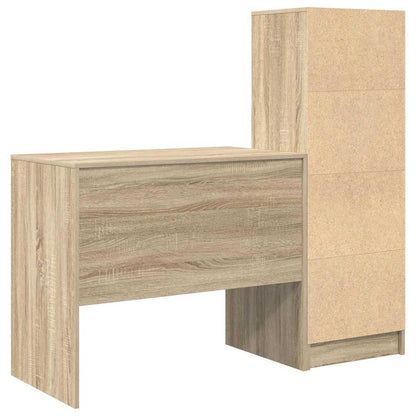 Bureau met lade 2 pcs Sonoma Eiken