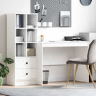 Bureau met lade 145,5x50x127 cm wit