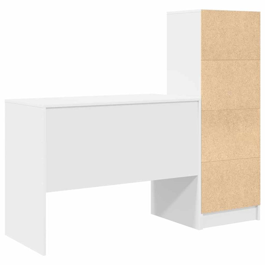 Bureau met lade 2 pcs Wit