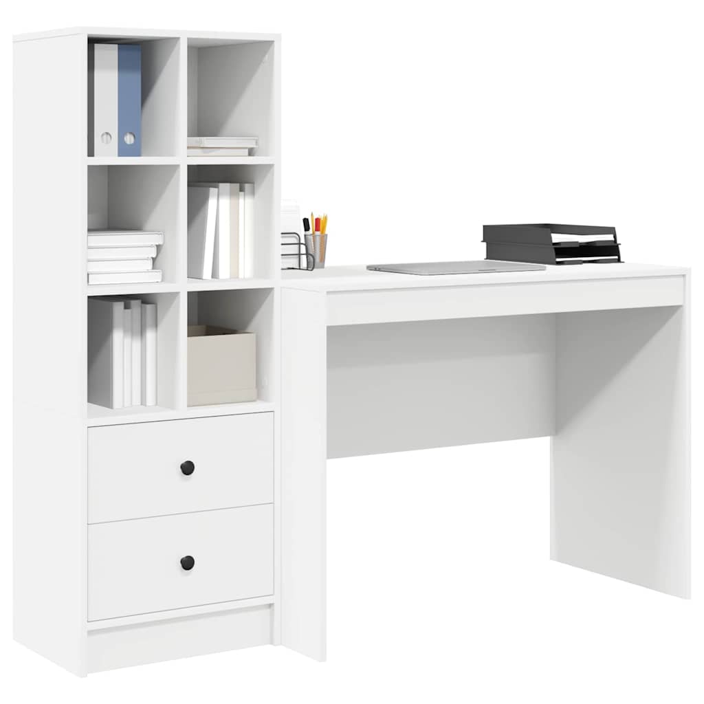 Bureau met lade 2 pcs Wit