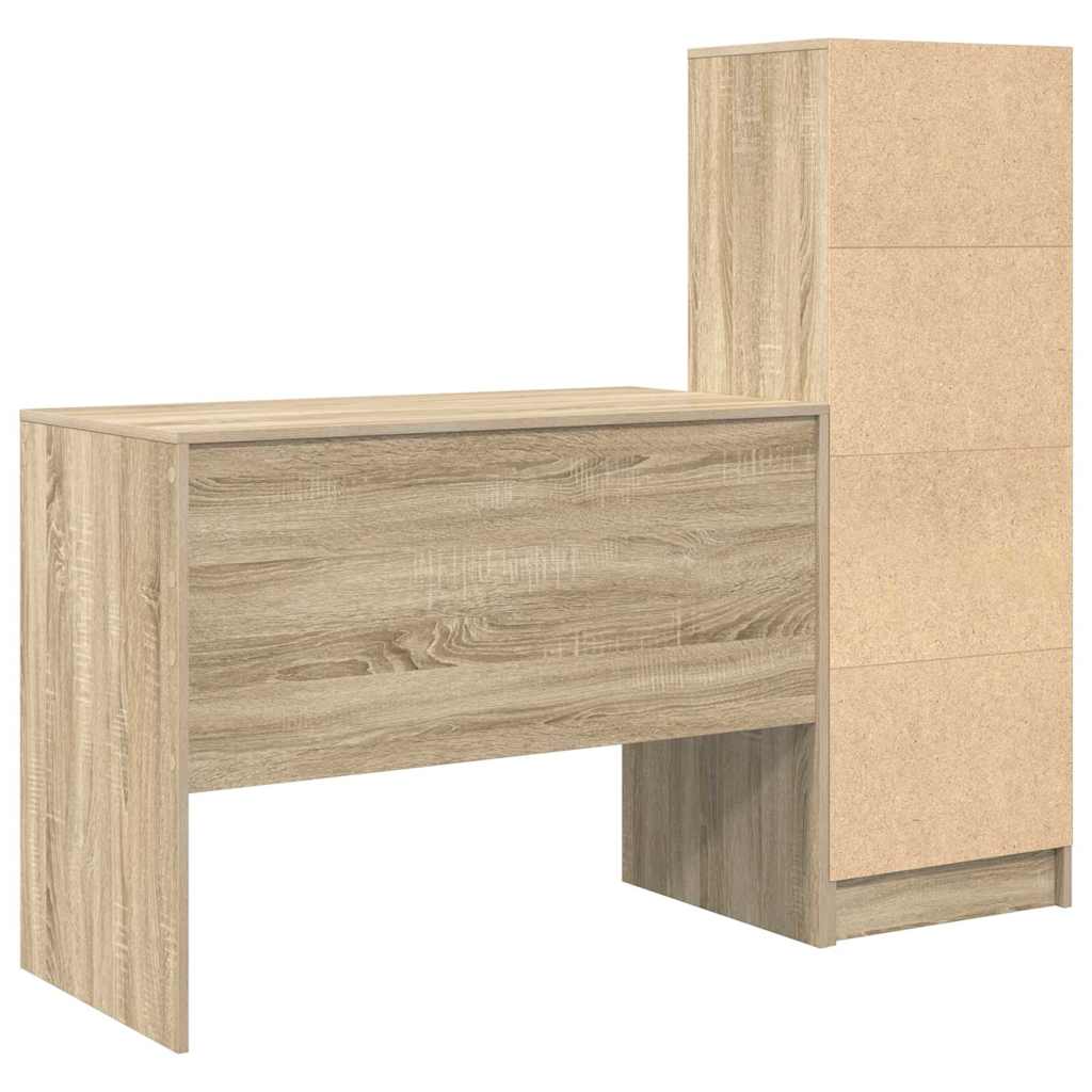 Bureau met lade 2 pcs Sonoma Eiken