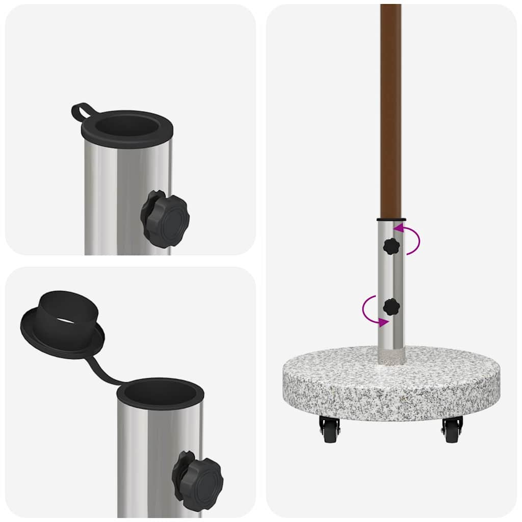Parasolvoet Verstelbaar Grijs 45 x 45 x 42.5 cm Graniet en RVS