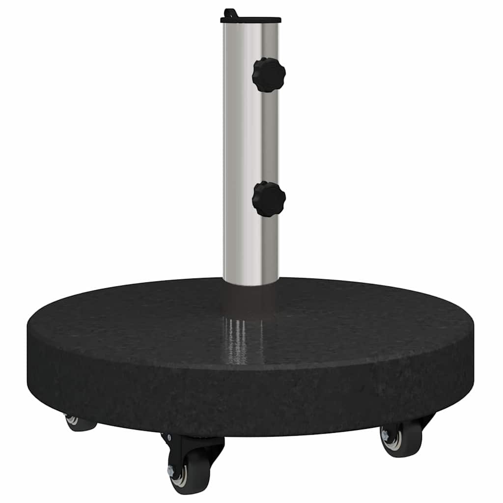 Parasolvoet 45 X 45 X 45 Cm Graniet En Rvs met wielen (66 cm) Zwart 30 kg