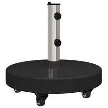 Parasolvoet 45 X 45 X 45 Cm Graniet En Rvs met wielen (66 cm) Zwart 30 kg
