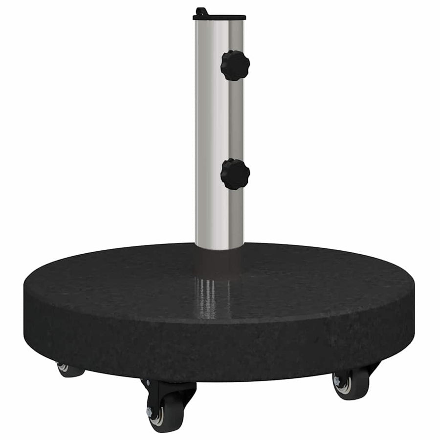 Parasolvoet 45 X 45 X 45 Cm Graniet En Rvs met wielen (66 cm) Zwart 30 kg