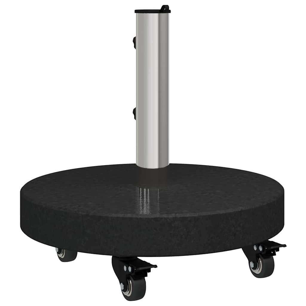 Parasolvoet 45 X 45 X 45 Cm Graniet En Rvs met wielen (66 cm) Zwart 30 kg