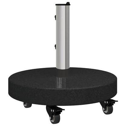 Parasolvoet 45 X 45 X 45 Cm Graniet En Rvs met wielen (66 cm) Zwart 30 kg