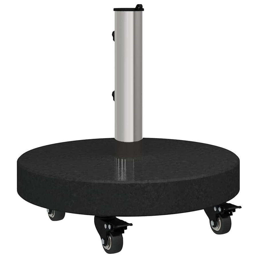 Parasolvoet 45 X 45 X 45 Cm Graniet En Rvs met wielen (66 cm) Zwart 30 kg