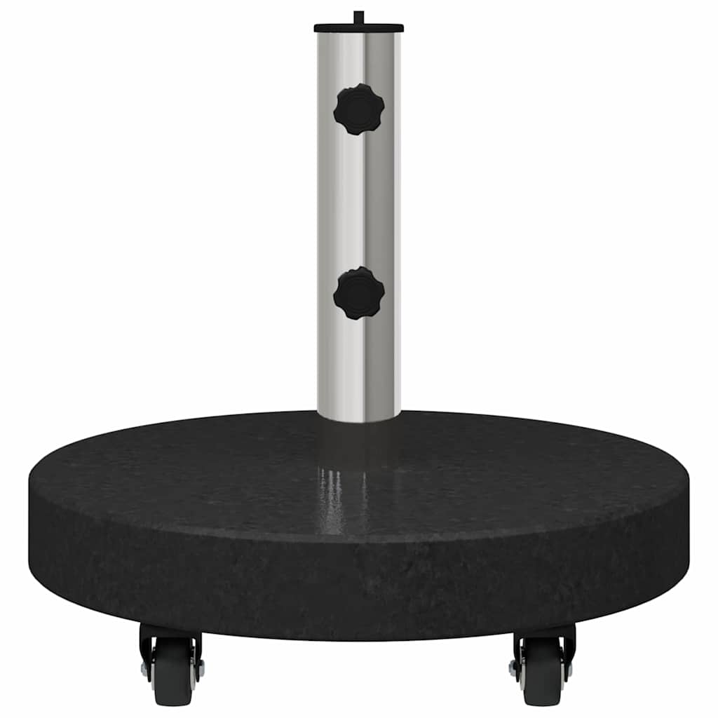 Parasolvoet 45 X 45 X 45 Cm Graniet En Rvs met wielen (66 cm) Zwart 30 kg