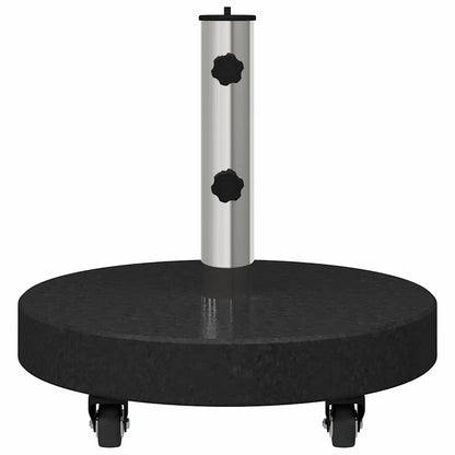 Parasolvoet 45 X 45 X 45 Cm Graniet En Rvs met wielen (66 cm) Zwart 30 kg