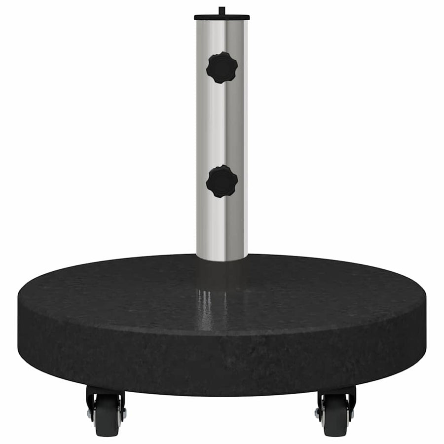 Parasolvoet 45 X 45 X 45 Cm Graniet En Rvs met wielen (66 cm) Zwart 30 kg