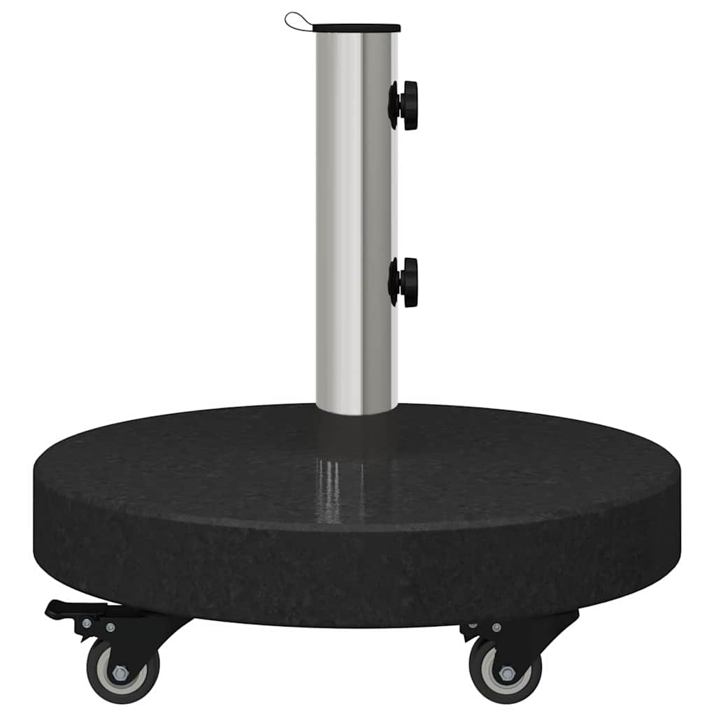 Parasolvoet 45 X 45 X 45 Cm Graniet En Rvs met wielen (66 cm) Zwart 30 kg