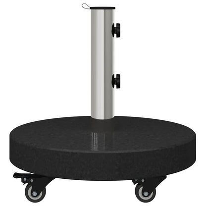 Parasolvoet 45 X 45 X 45 Cm Graniet En Rvs met wielen (66 cm) Zwart 30 kg