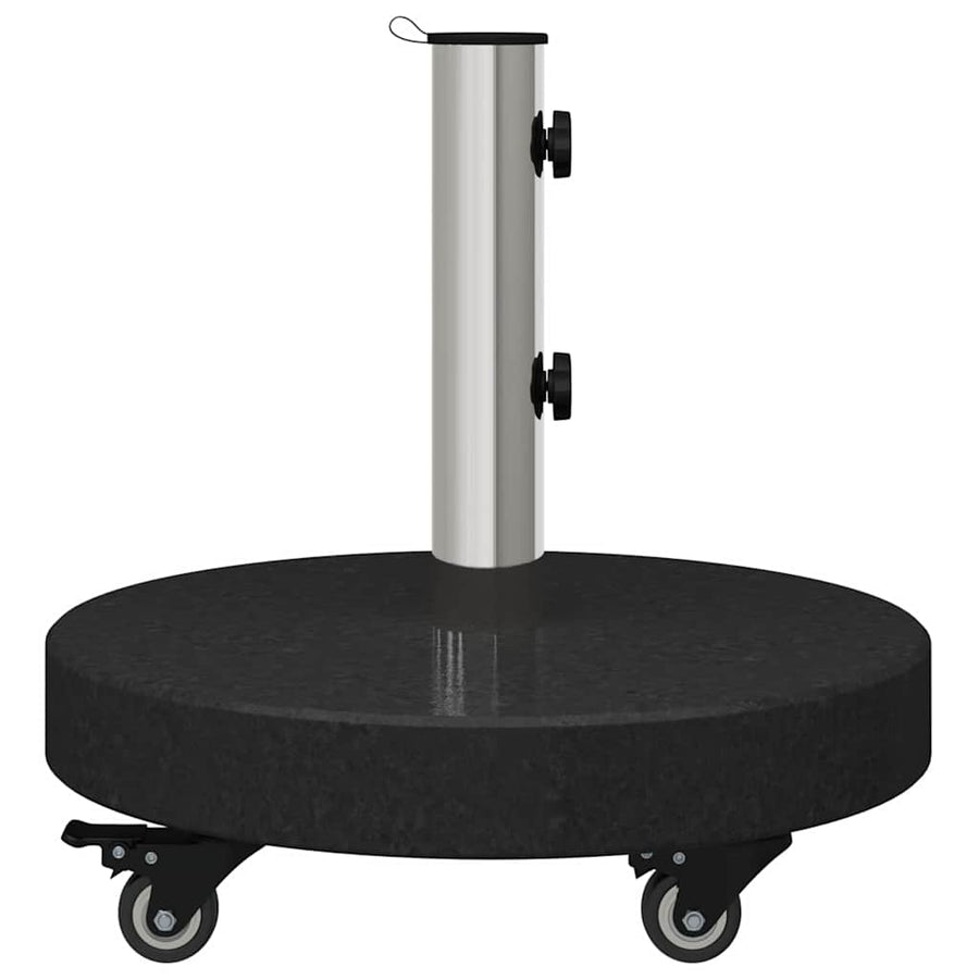 Parasolvoet 45 X 45 X 45 Cm Graniet En Rvs met wielen (66 cm) Zwart 30 kg