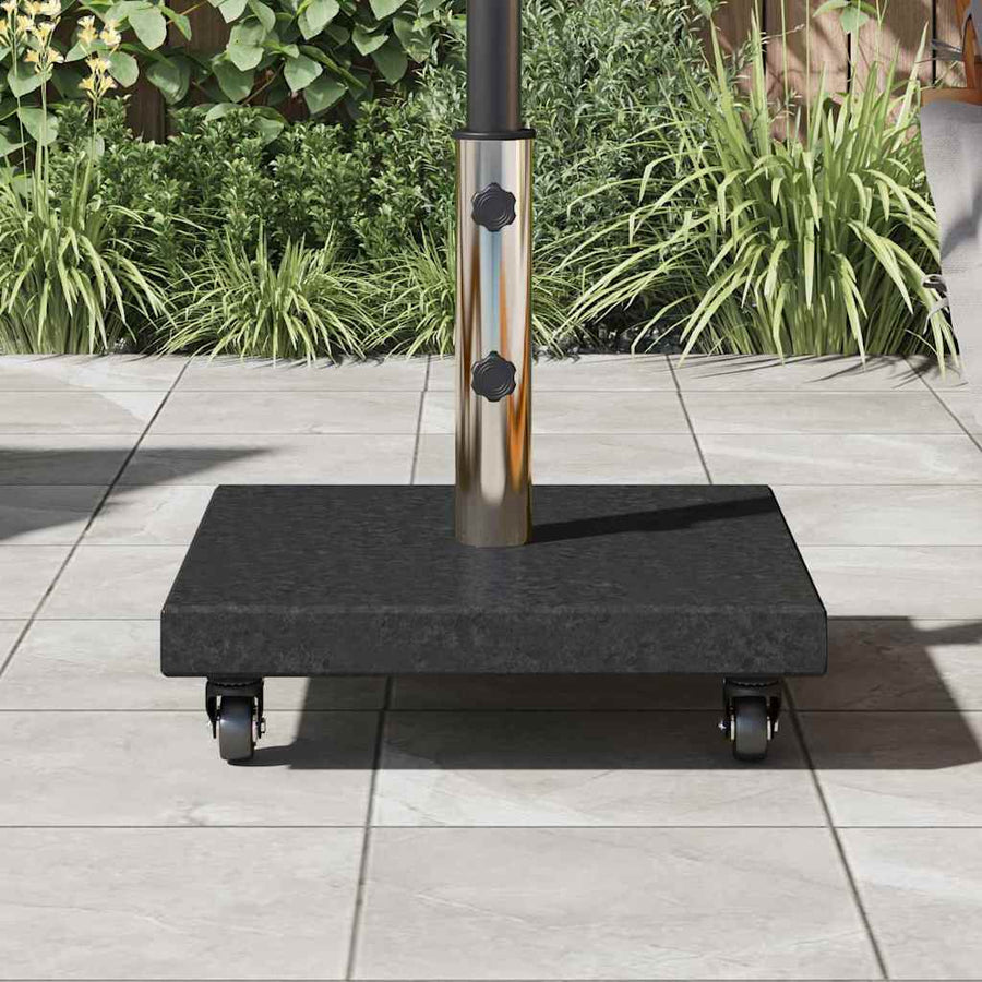 Parasolvoet Zwart 45 x 45 x 43 cm Graniet en Staal