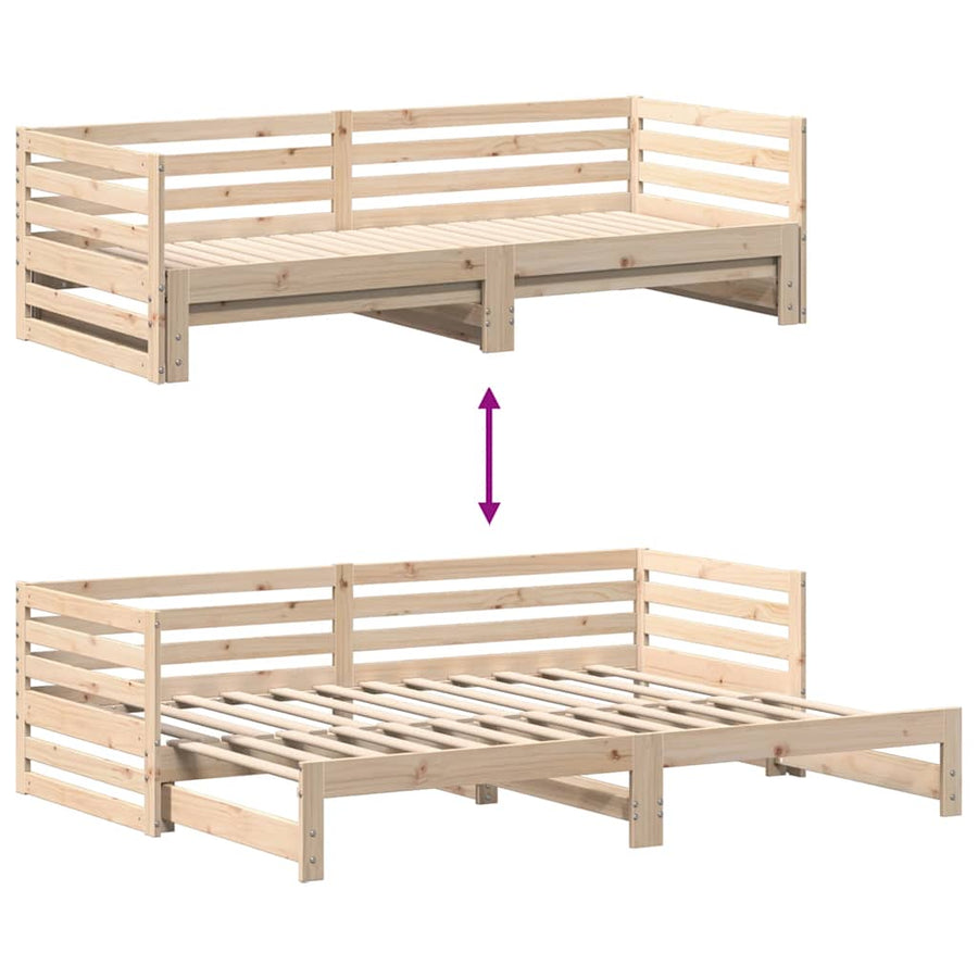 Dagbed met onderschuifbed zonder matras 80x200 cm