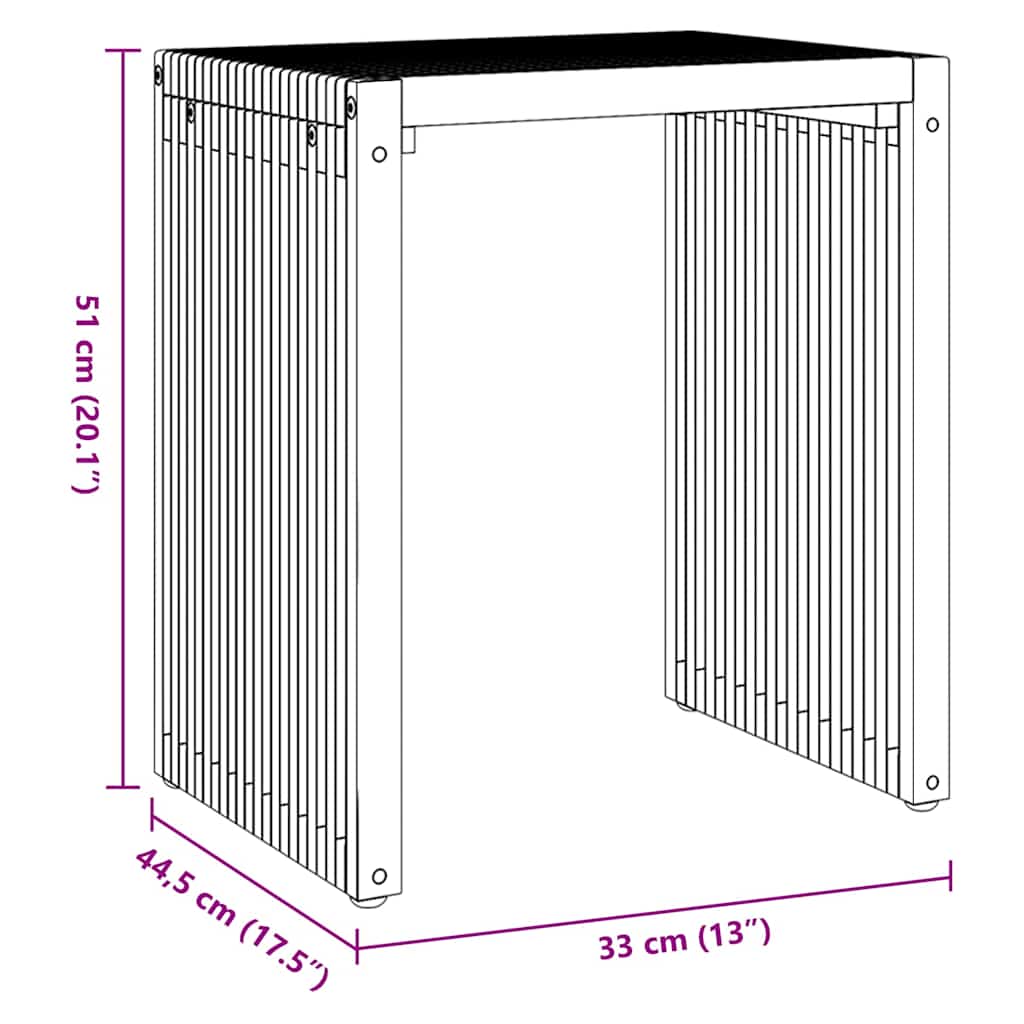 Tuin Bijzettafel 3 pcs Bruin 33 x 44,5 x 51 cm Massief Teakhout