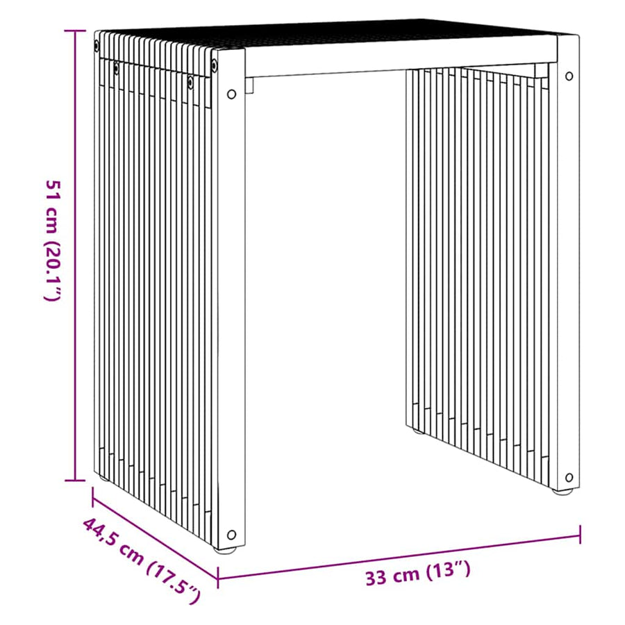 Tuin Bijzettafel 3 pcs Bruin 33 x 44,5 x 51 cm Massief Teakhout