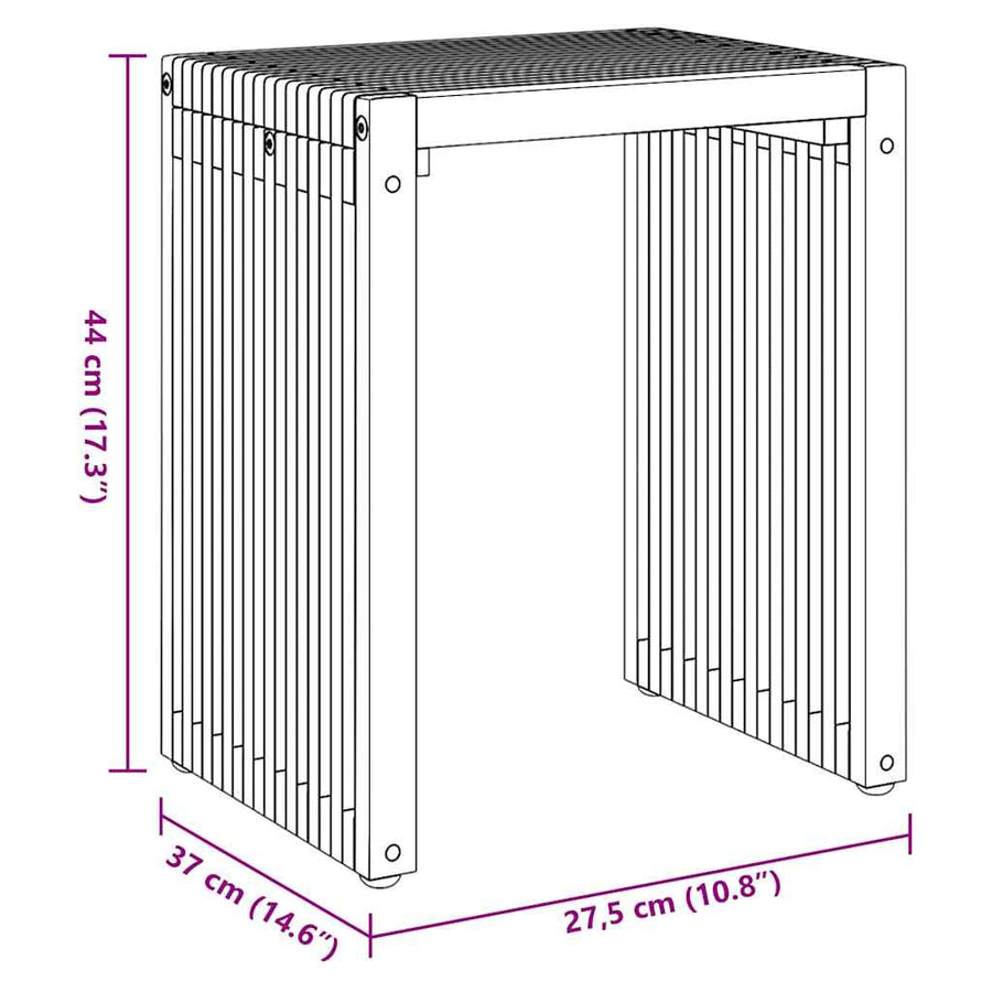 Tuin Bijzettafel 3 pcs Bruin 33 x 44,5 x 51 cm Massief Teakhout