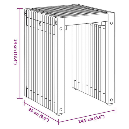 Tuin Bijzettafel 3 pcs Bruin 33 x 44,5 x 51 cm Massief Teakhout