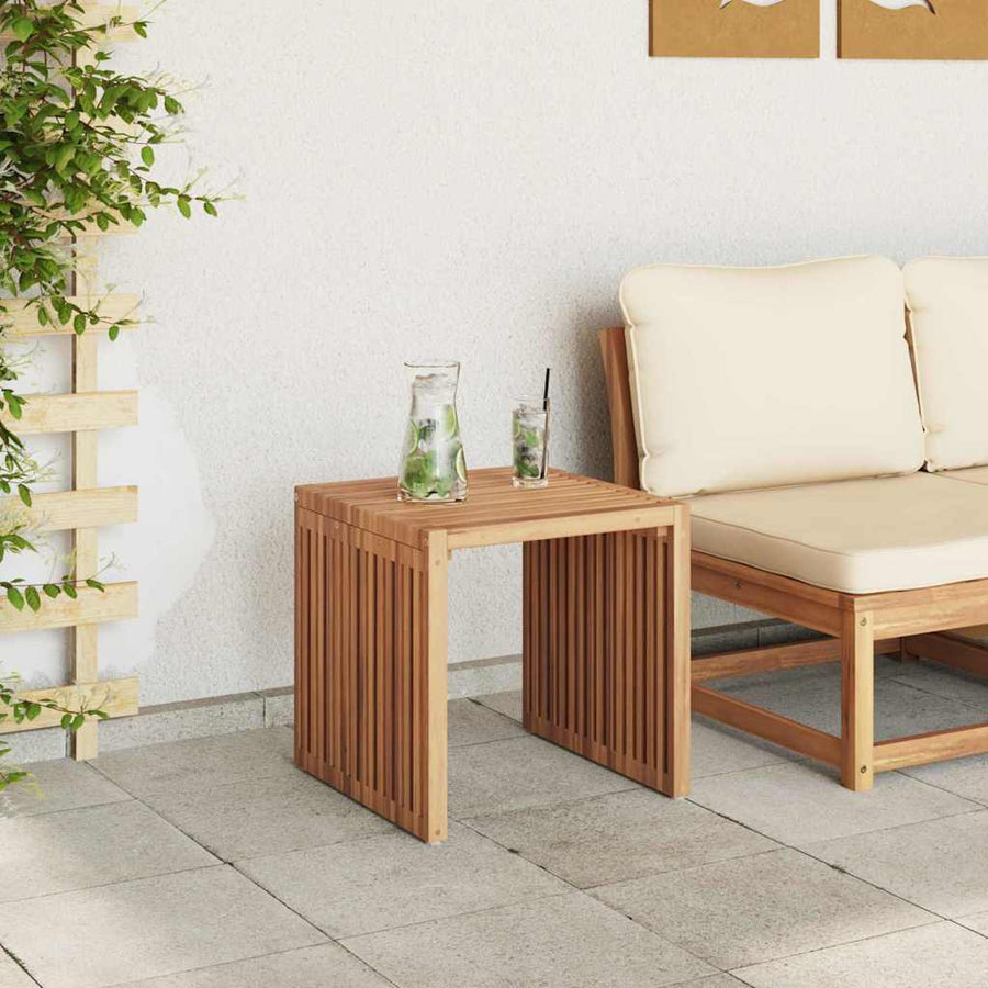 Tuin Bijzettafel Bruin 45 x 42,5 x 45 cm Massief Teakhout