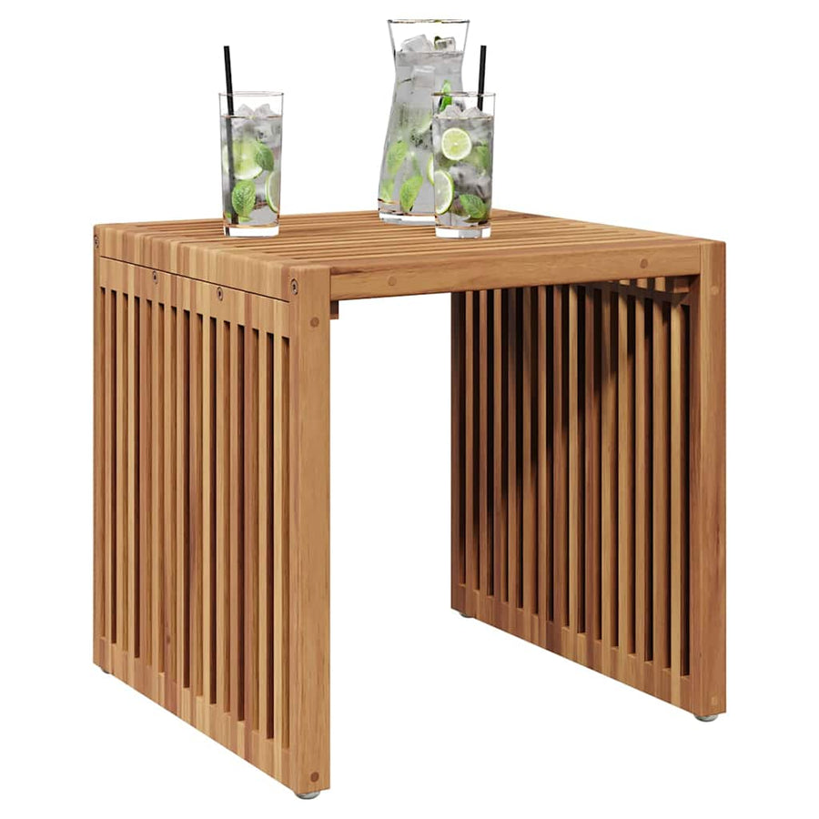 Tuin Bijzettafel Bruin 45 x 42,5 x 45 cm Massief Teakhout
