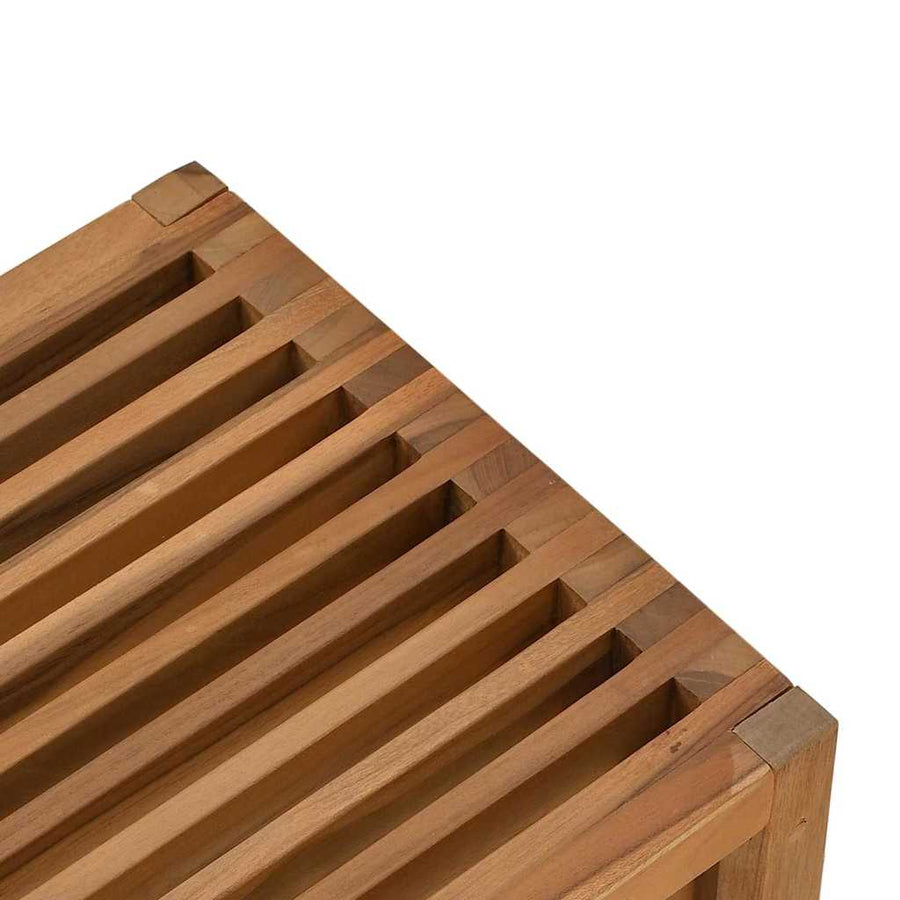 Tuin Bijzettafel Bruin 50 x 32,5 x 35 cm Massief Teakhout