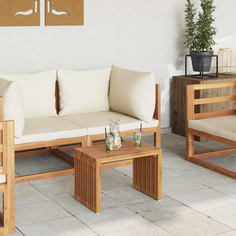 Tuin Bijzettafel Bruin 50 x 32,5 x 35 cm Massief Teakhout