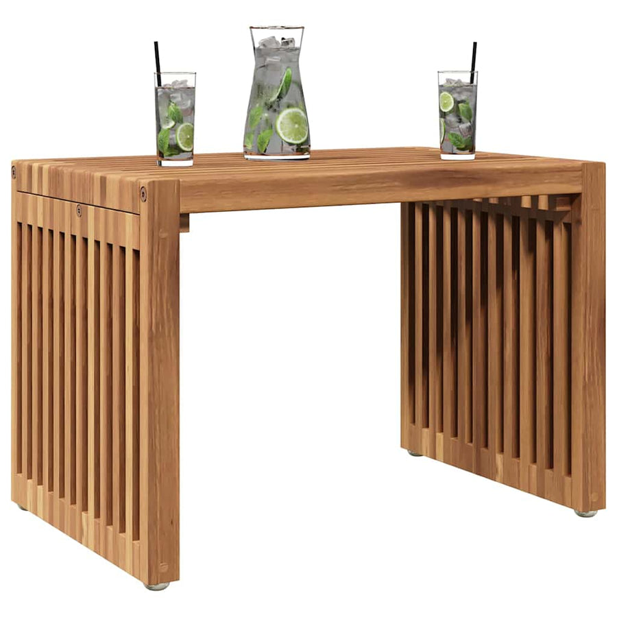 Tuin Bijzettafel Bruin 50 x 32,5 x 35 cm Massief Teakhout
