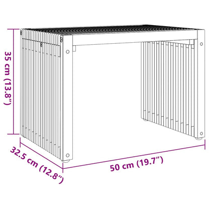 Tuin Bijzettafel Bruin 50 x 32,5 x 35 cm Massief Teakhout