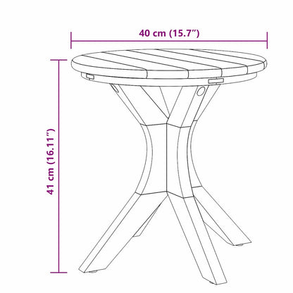 Bijzettafel Bruin 40 x 40 x 41 cm Massief Teakhout