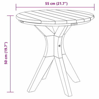 Bijzettafel Bruin 55 x 55 x 51 cm Massief Teakhout