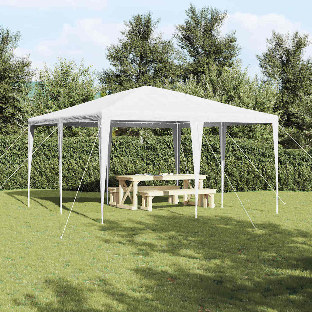 Partytent 400 X 400 X 266 Cm Polyethyleen En Staal 4 x 4 m Wit