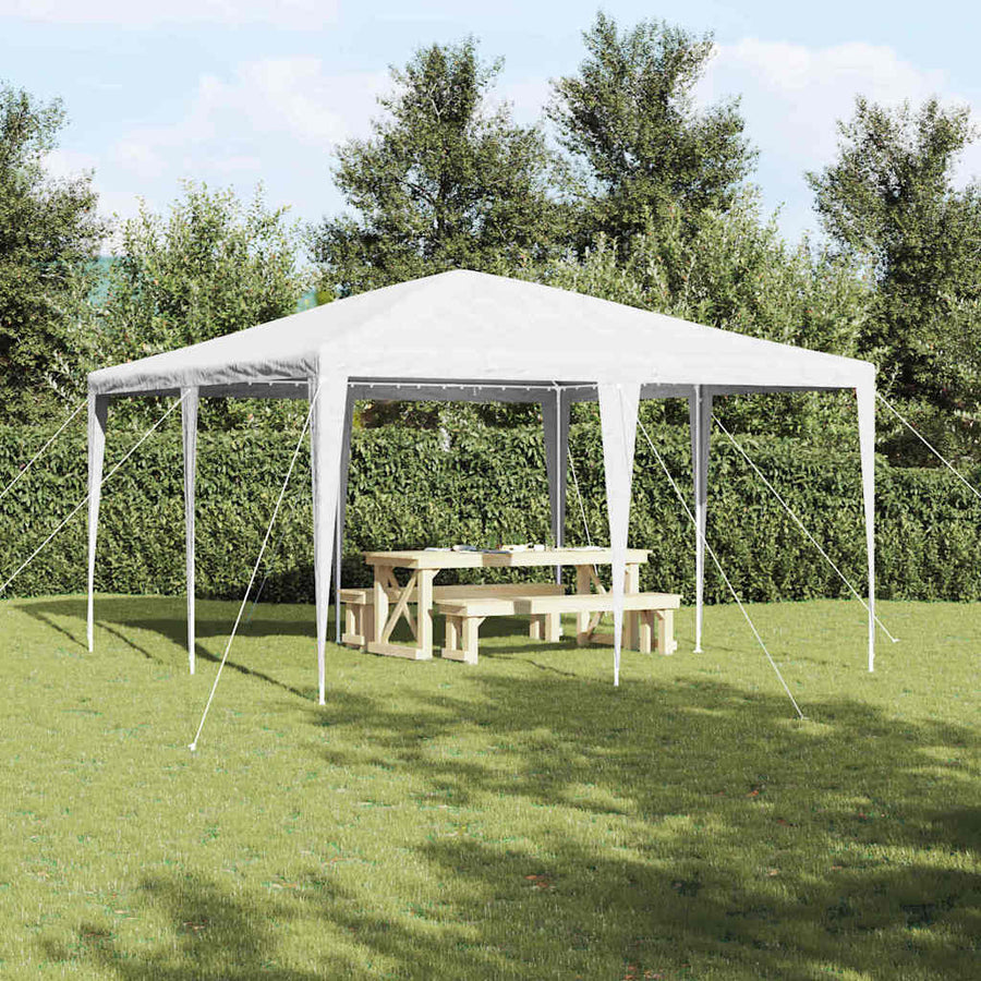 Partytent 400 X 400 X 266 Cm Polyethyleen En Staal 4 x 4 m Wit