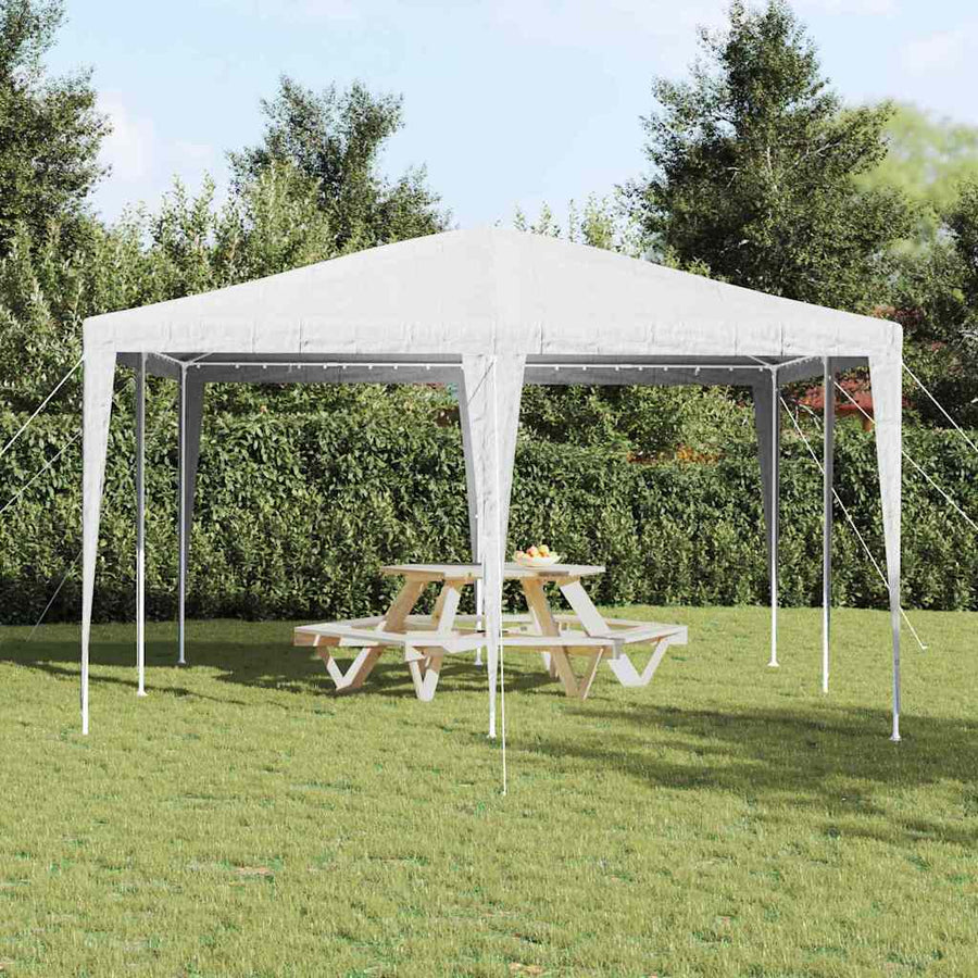 Partytent 400 X 400 X 266 Cm Polyethyleen En Staal 4 x 4 m Wit