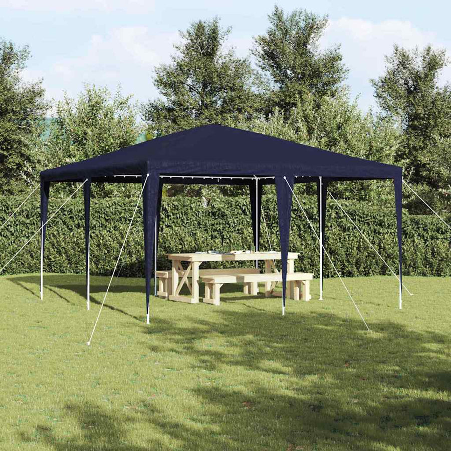 Partytent 400 X 400 X 266 Cm Polyethyleen En Staal 4 x 4 m Blauw
