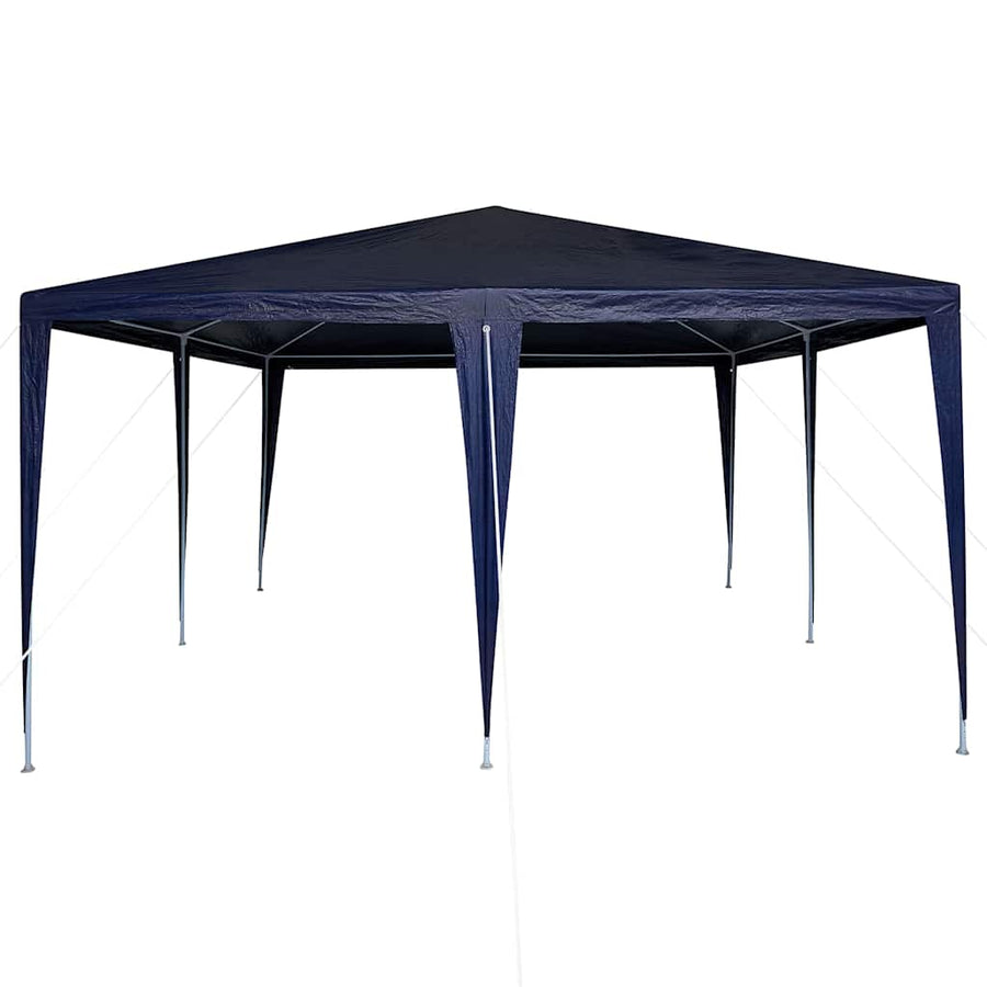 Partytent 400 X 400 X 266 Cm Polyethyleen En Staal 4 x 4 m Blauw
