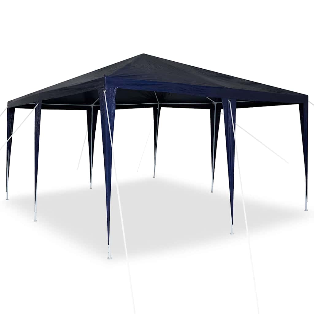 Partytent 400 X 400 X 266 Cm Polyethyleen En Staal 4 x 4 m Blauw