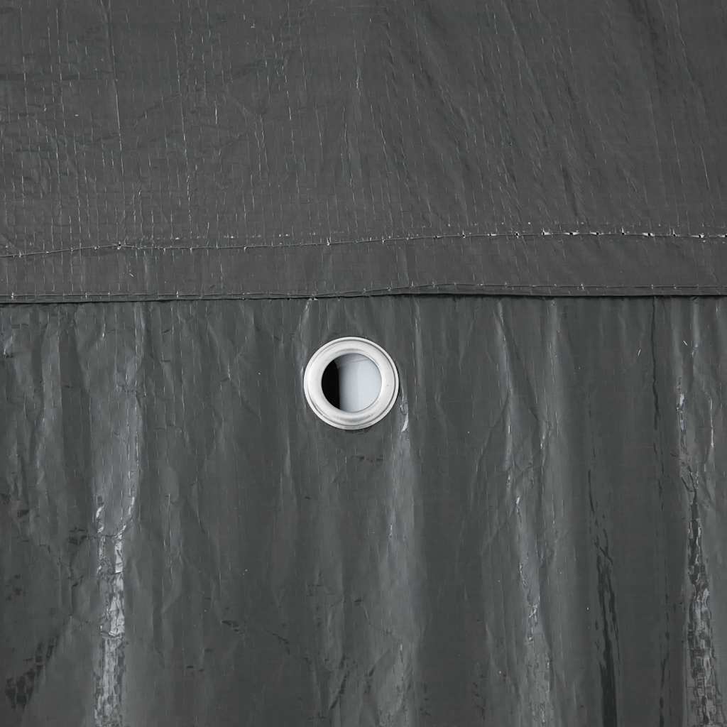 Partytent 400 X 400 X 266 Cm Polyethyleen En Staal 4 x 4 m Antraciet