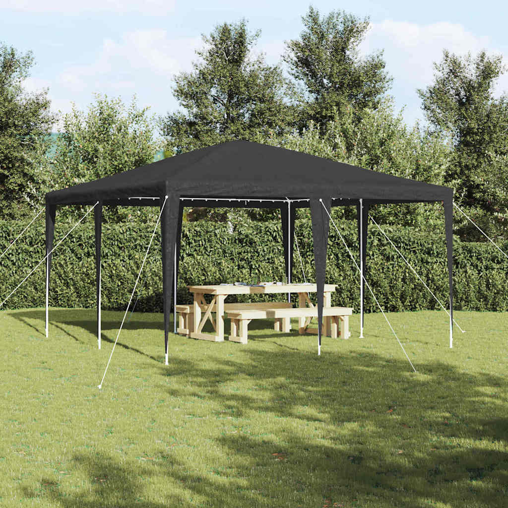 Partytent 400 X 400 X 266 Cm Polyethyleen En Staal 4 x 4 m Antraciet