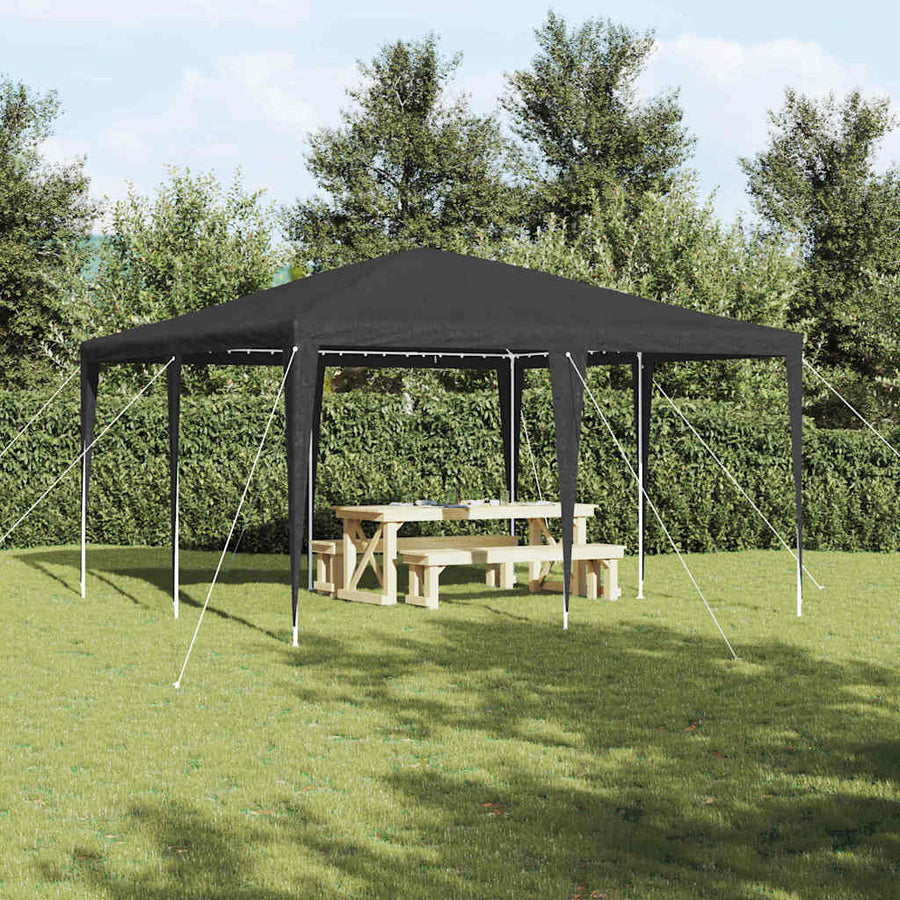 Partytent 400 X 400 X 266 Cm Polyethyleen En Staal 4 x 4 m Antraciet